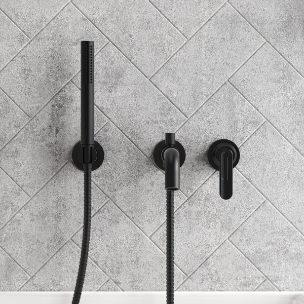 WALLMOUNT TUB FILLER WITH HANDSHOWER